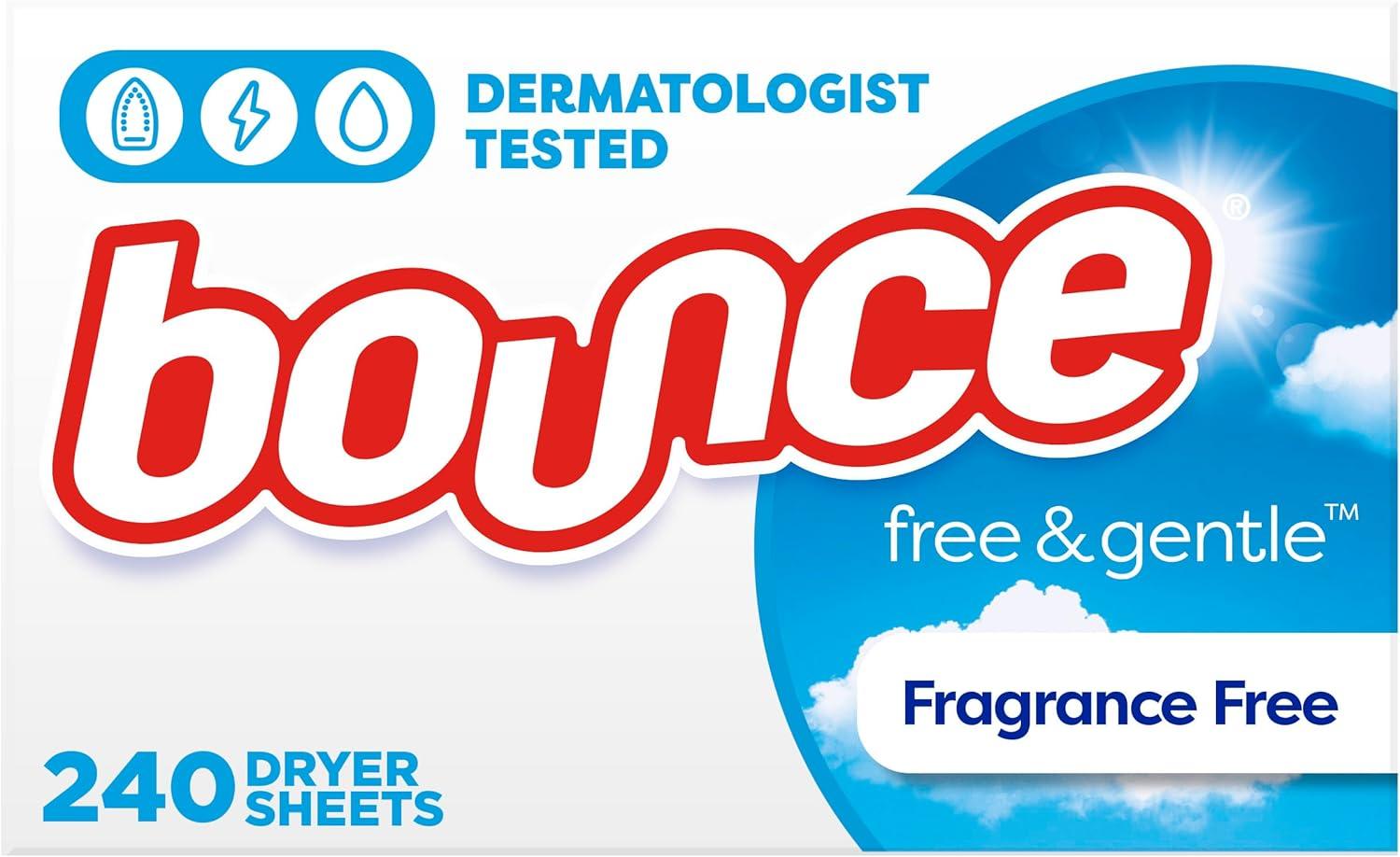 image:imageBounce Free amp Gentle Dryer Sheets Unscented 120 CountUnscented