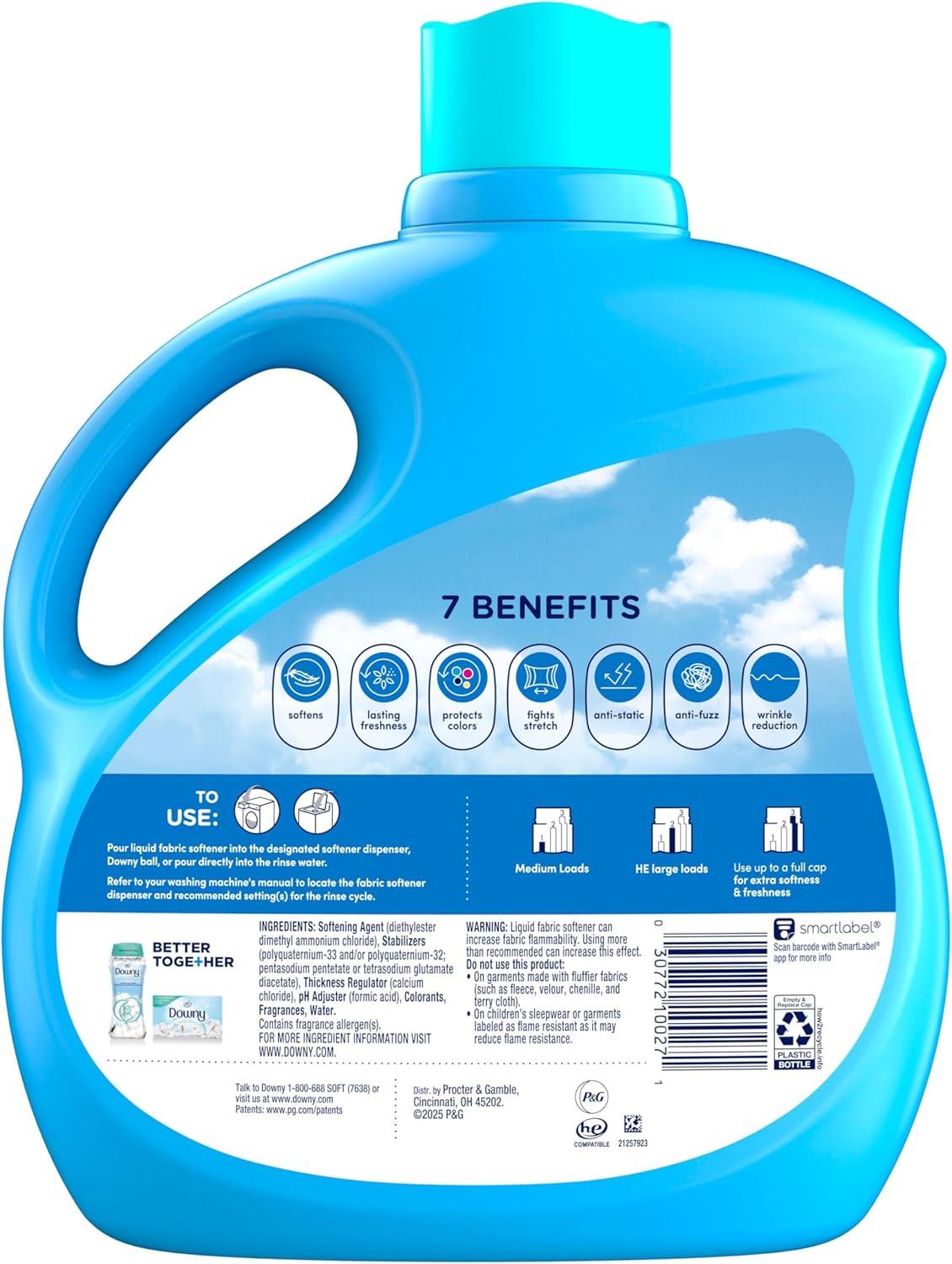 image:imageDowny April Fresh Liquid Fabric Conditioner Fabric Softener 164 fl oz 190 loads111 Fl Oz Pack of 1