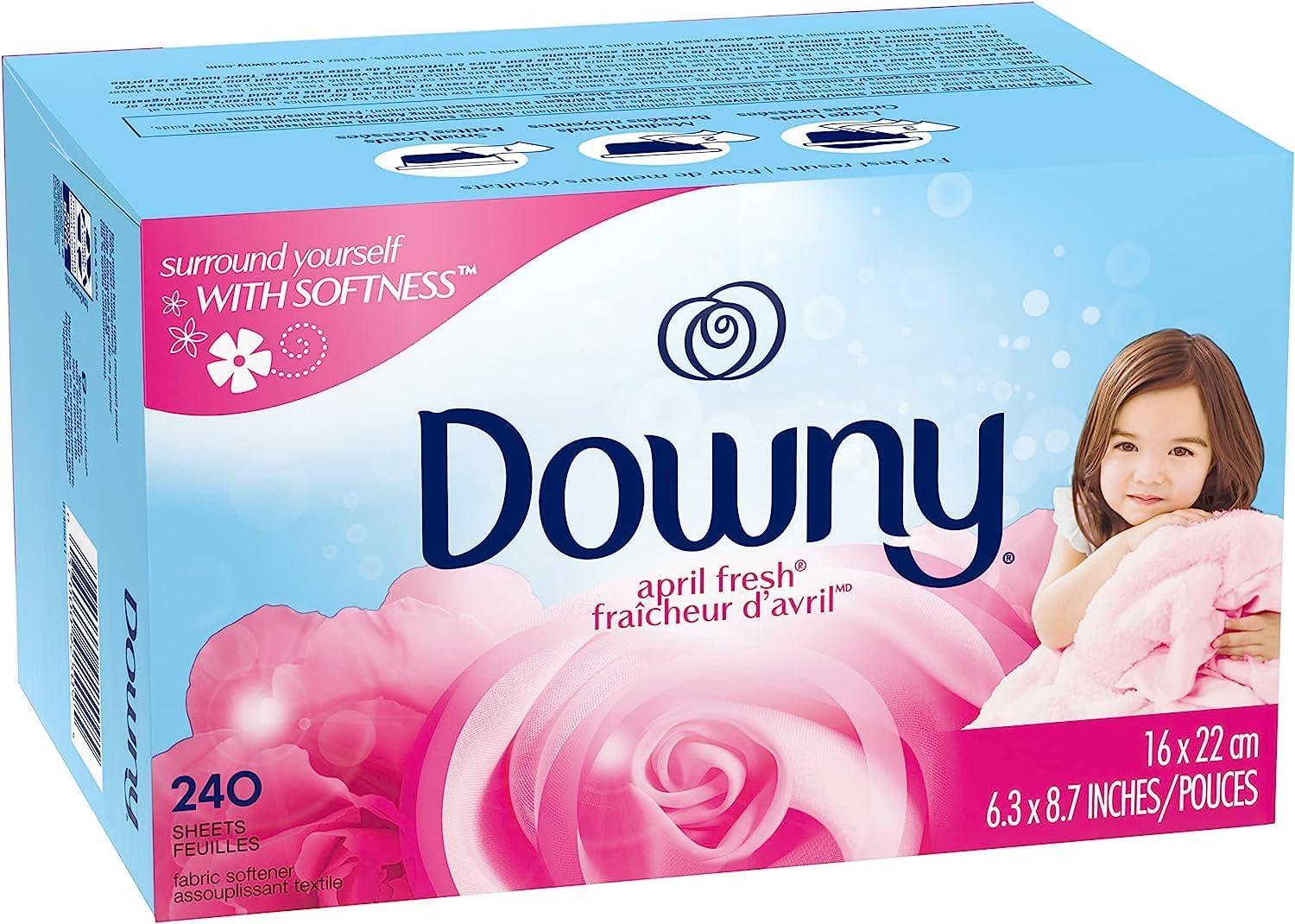 image:imageDowny Fabric Softener Dryer Sheets April Fresh 240 CountApril Fresh