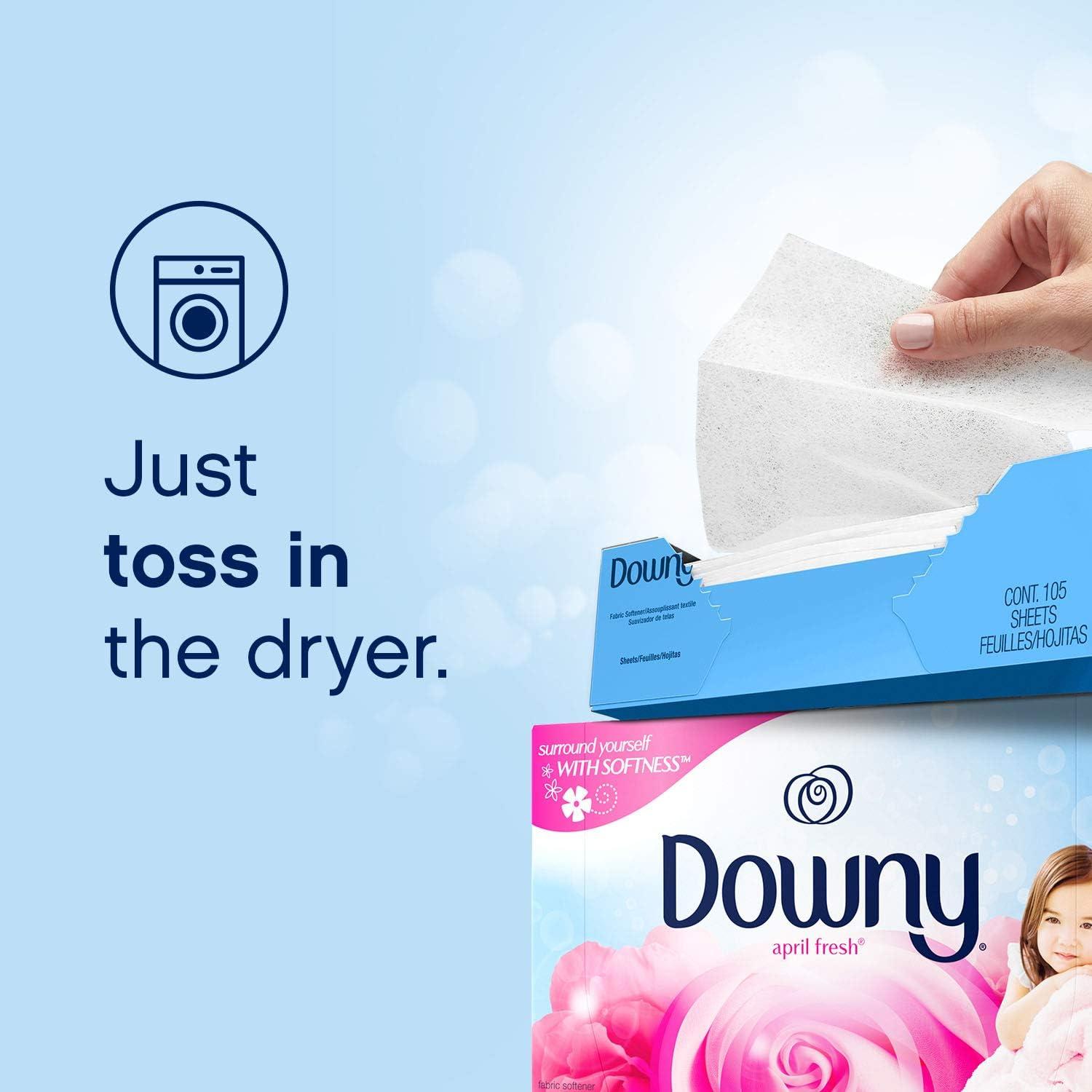 image:imageDowny Fabric Softener Dryer Sheets April Fresh 240 CountApril Fresh