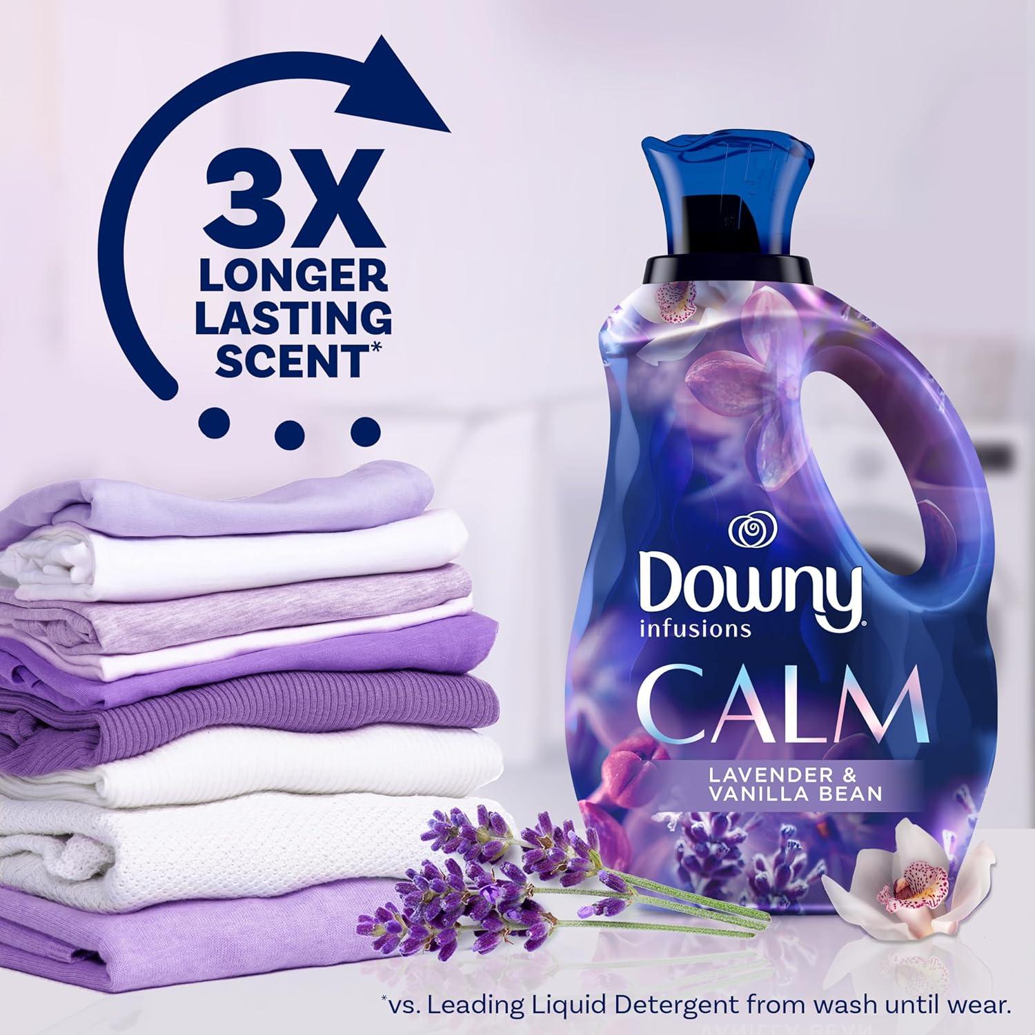 image:imageDowny Infusions CALM Liquid Fabric Softener Soothing Lavender And Vanilla Bean 56 Fl Oz Fabric Conditioner For Softness And Scent56 Fl Oz Pack of 1