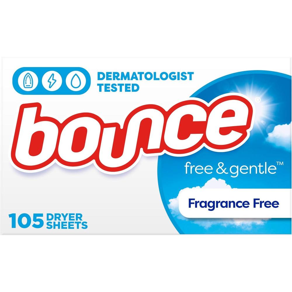 image:imageBounce Free amp Gentle Dryer Sheets Unscented 120 CountUnscented