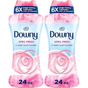 Downy April Fresh In-Wash Laundry Scent Booster Beads,24 oz,laundry scent beads,Long-lasting Freshness,(Pack of 2)