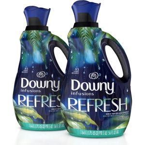 Downy Infusions CALM Liquid Fabric Softener, Soothing Lavender And Vanilla Bean, 56 Fl Oz, Fabric Conditioner For Softness And Scent(56 Fl Oz (Pack of 2))