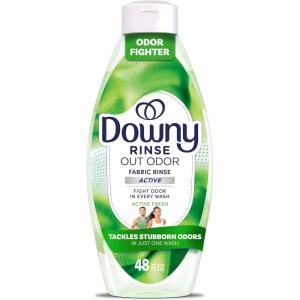 Downy RINSE & REFRESH Laundry Odor Remover and Fabric Softener for Activewear, Active Fresh Scent, 48 oz(Active Fresh)